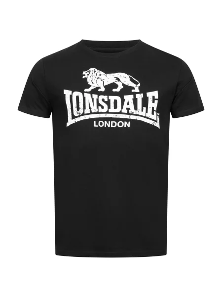 LONSDALE Tricou / alb negru