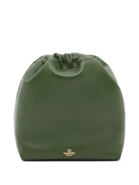 Geantă Valentino Garavani din piele verde