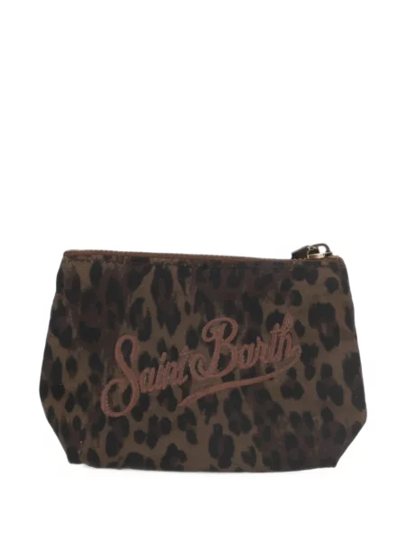 Geantă plic Mc2 Saint Barth cu imagine cu model leopard maro