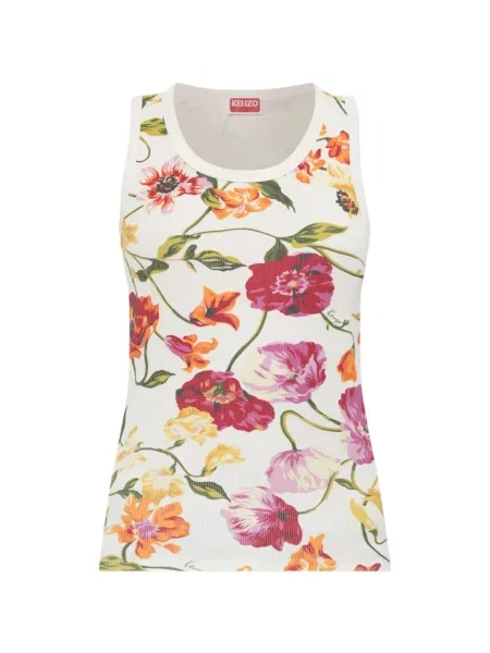 Top Kenzo cu model floral alb