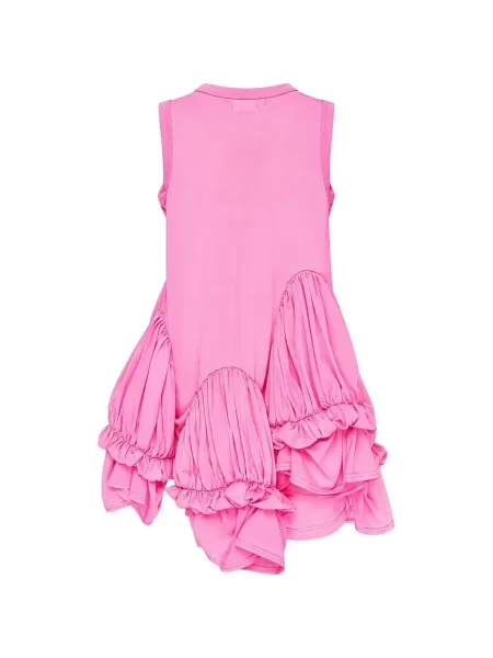 Rochie mini Comme Des Garçons cu volane asimetrică roz