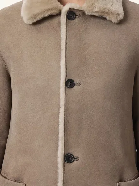 AllSaints пальто шкіряне SERRA