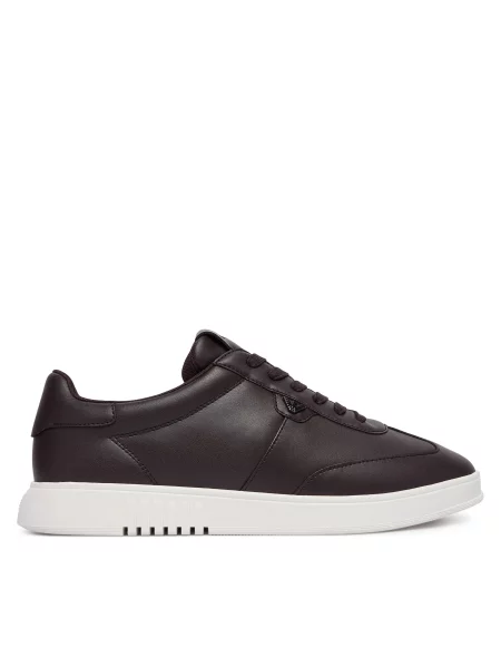 Sneakersy Emporio Armani Tmavo hnedá