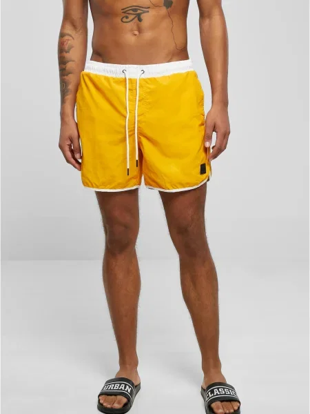 Slip de baie Urban Classics retro alb