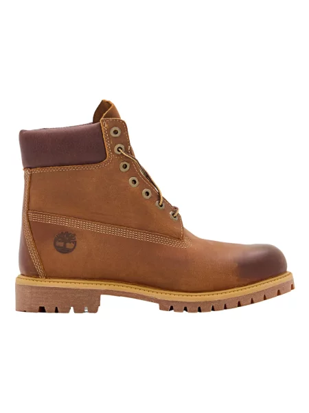 Wodoodporne lniane botki Timberland brązowe
