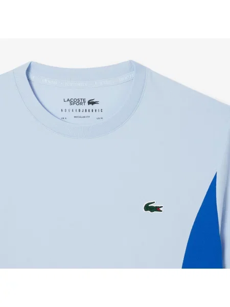 Lacoste Koszulka Sport X Novak Djokovic Regular Fit Crew Neck T-Shirt niebieski