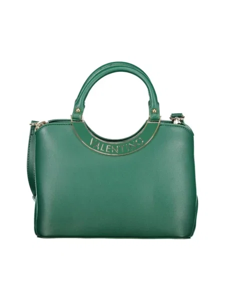 Lniana torebka Valentino Bags zielona