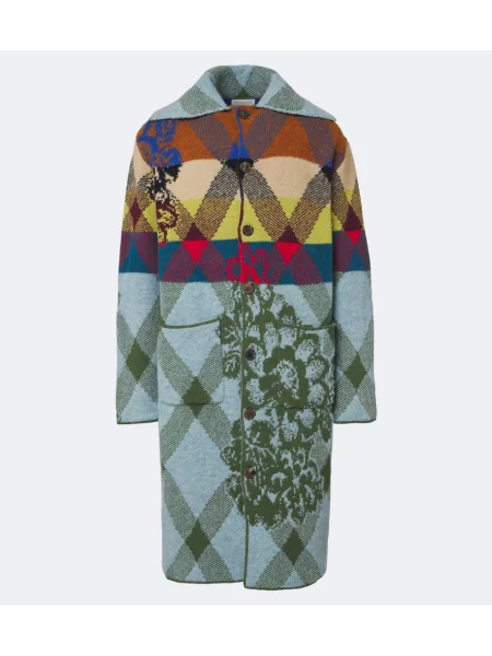Lung cardigan Dries Van Noten de lână