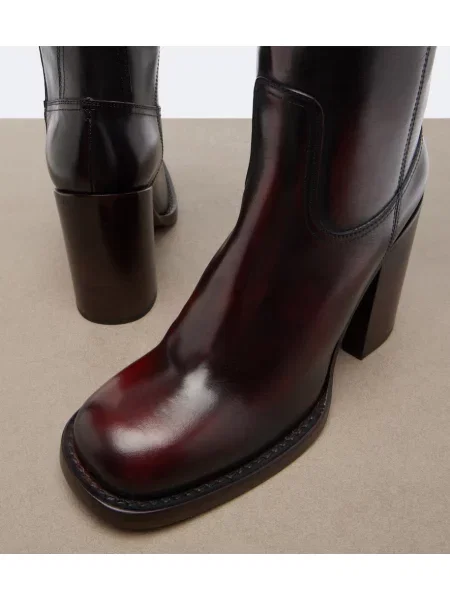 Kozaki Dries Van Noten skórzane brązowe
