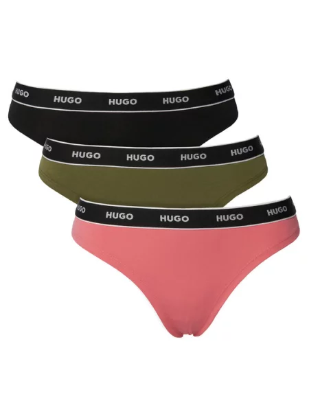 HUGO Tangice oliva / roza / črna bela