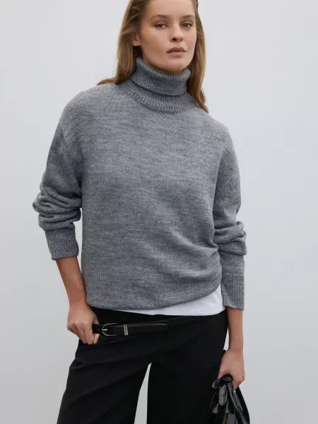 Светр Estro вовна/мохер сірий