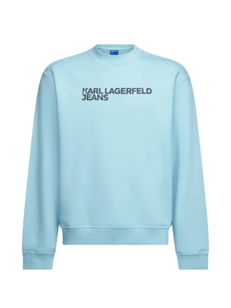 Hanorac Karl Lagerfeld Jeans cu imagine albastru