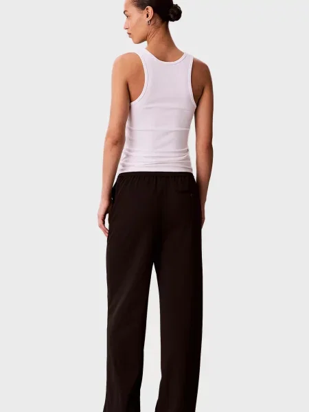Брюки Calvin Klein из крепа черные