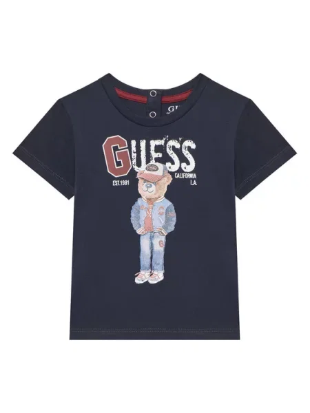 Guess T-Shirt Σκούρο μπλε