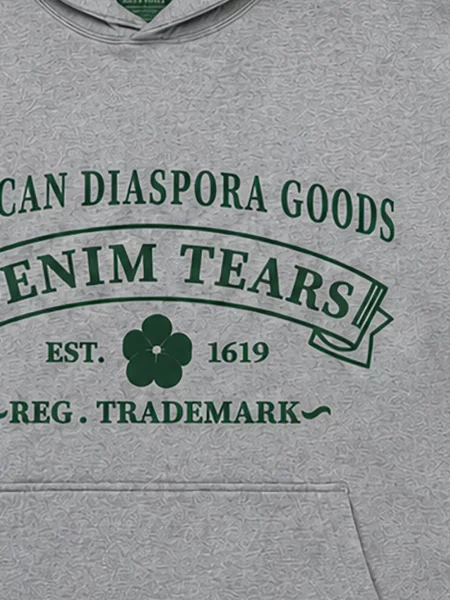 Hanorac cu glugă Denim Tears cu imagine gri