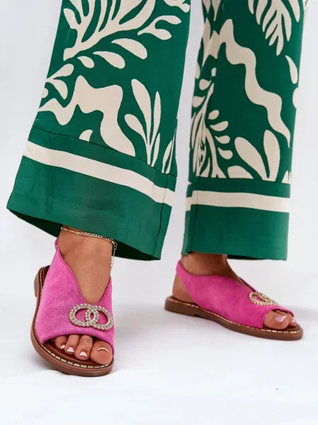 Sandali Boto iz semiša brez pet roza