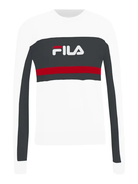 FILA Hanorac sport LISHUI gri metalic / roşu închis alb