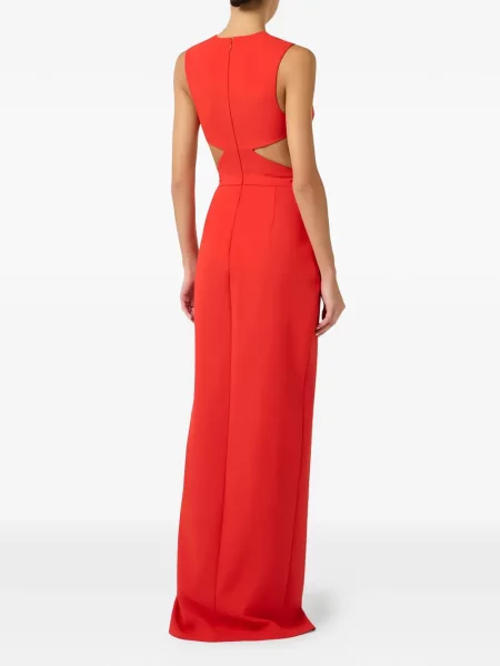 Maksi sukienka maxi Elisabetta Franchi garniturowa czerwona