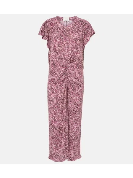 Rochie midi Isabel Marant cu imagine până la genunchi de costum violet