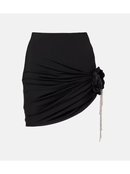 Spódnica Area z dżerseju drapowana czarna