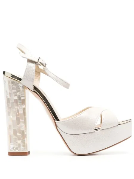 Sandale Freya Rose din piele de căprioară alb