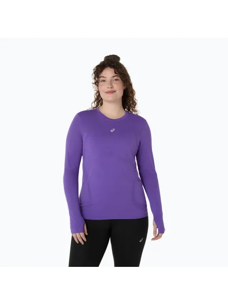 Női ASICS Road Seamless LS edo hosszú ujjú futócipő. Méret: L lila