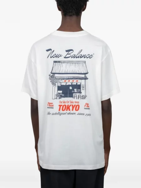 Tricou New Balance cu imagine alb