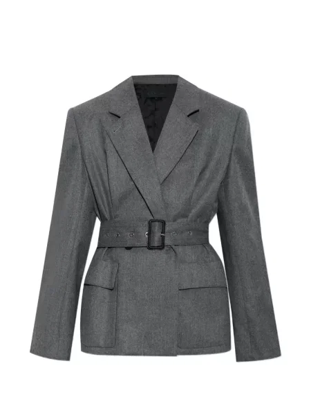 Cu centură sacou Lanvin de lână gri