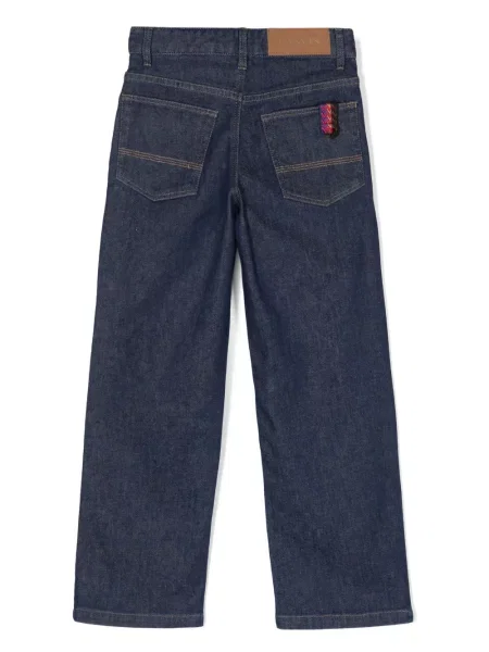 Jeansy straight leg dziecięce Lanvin Enfant niebieskie
