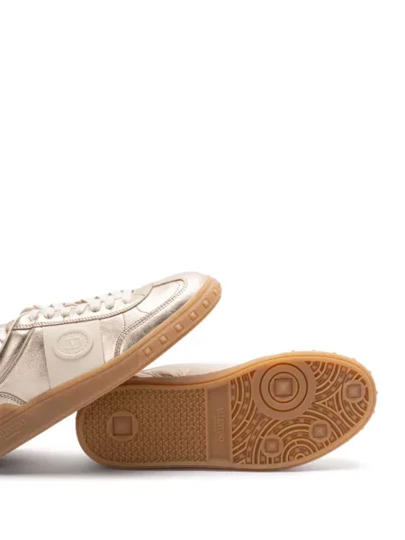 Δερμάτινα sneakers Valentino Garavani χρυσό