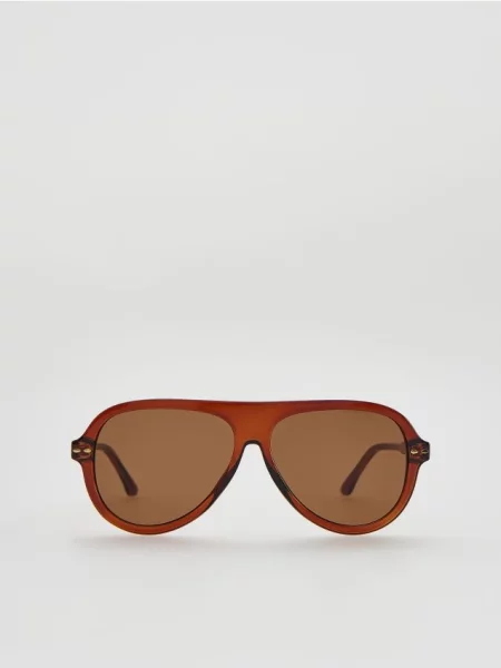 Reserved Ochelari de soare brun-auriu