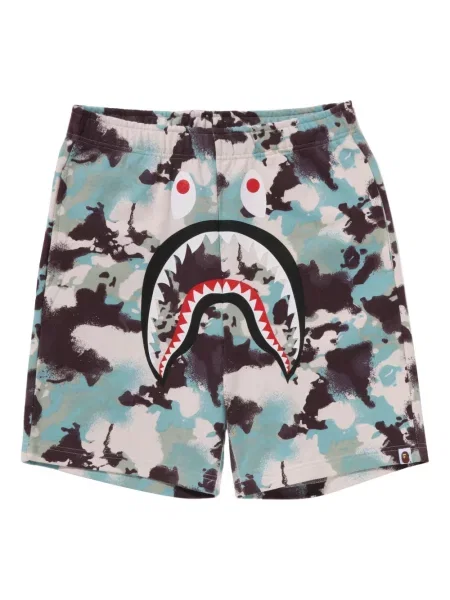 Pantaloni scurți A Bathing Ape® cu model camuflaj albastru