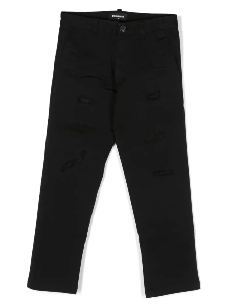 Jeansy straight leg dziecięce Dsquared2 czarne