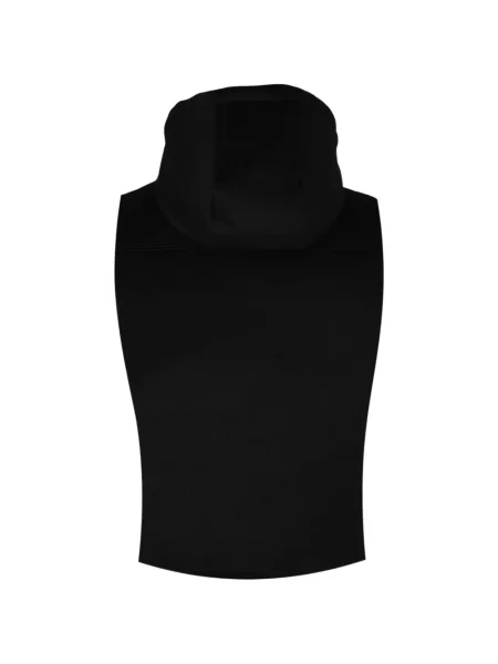 Vestă Tombolini din cașmir cu glugă negru