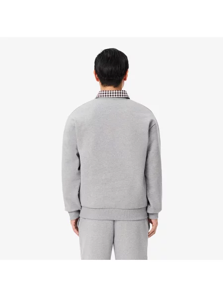 Lacoste Bluza Z Bawełnianej Dresówki szara