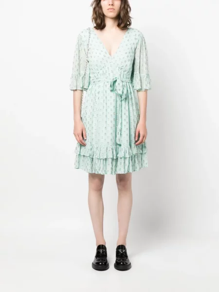 Žakardinė kostiumas mini mini suknelė Twinset žalia