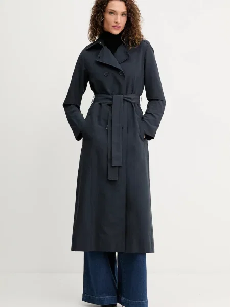MAX&Co. płaszcz przejściowy dwurzędowy granatowy