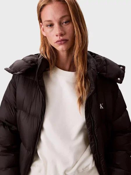 Довга джинсова куртка Calvin Klein Jeans чорна