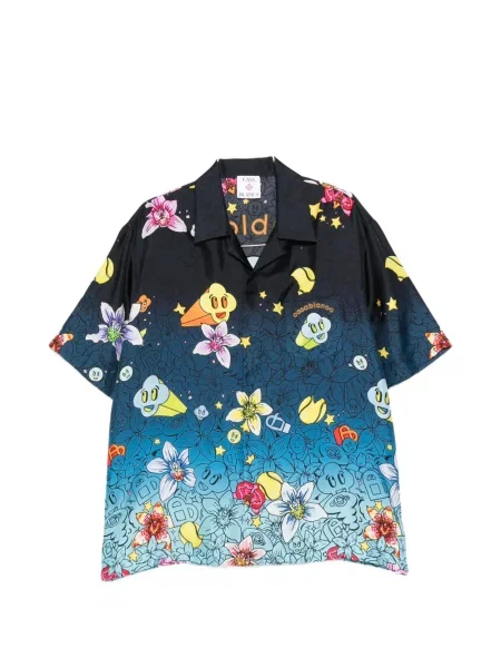 Cămașă Casablanca cu model floral cu imagine negru