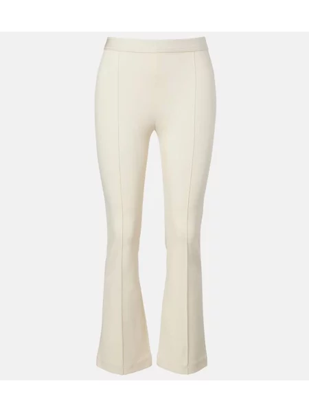 Cropp pantaloni Wolford din jerseu evazate alb
