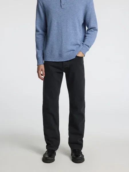 SELECTED Jeans denim negru
