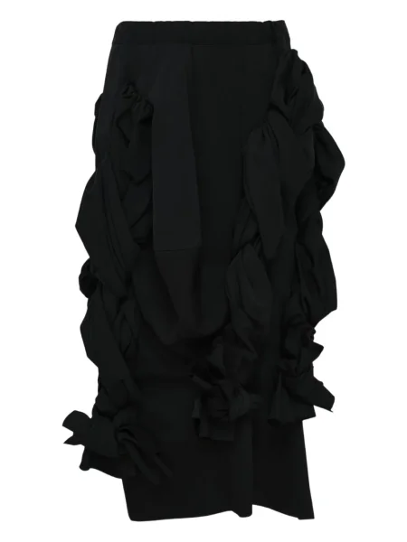 Fustă midi Comme Des Garçons până la genunchi negru