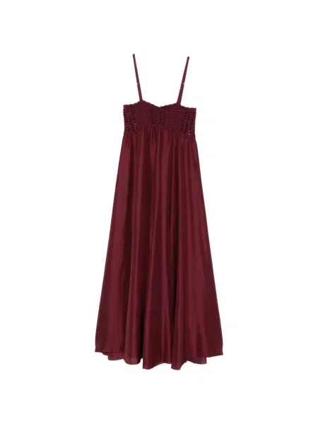 Rochie midi Forte_forte fără mâneci de costum roșu