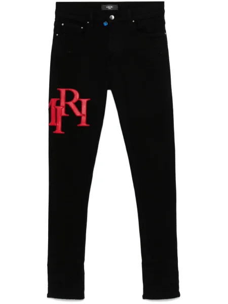 Blugi Amiri cu broderie negru