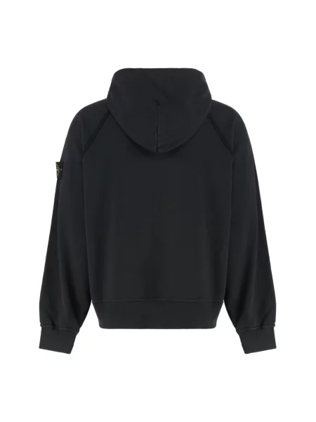 Bluza z kapturem Stone Island z kamieniami czarna