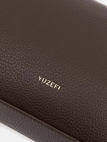 Шкіряна сумочка Yuzefi OYSTER коричневий