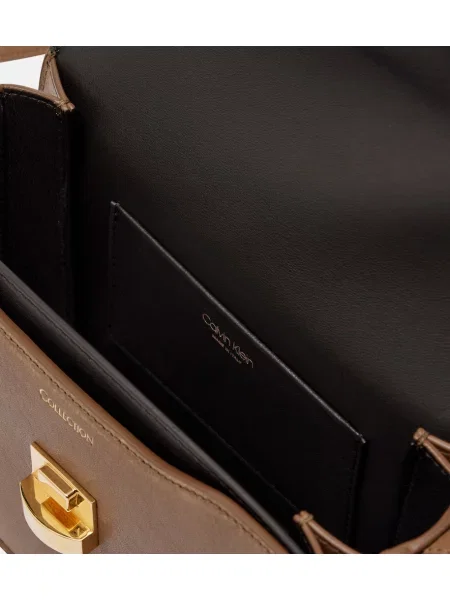 Geantă Calvin Klein Collection din piele bej