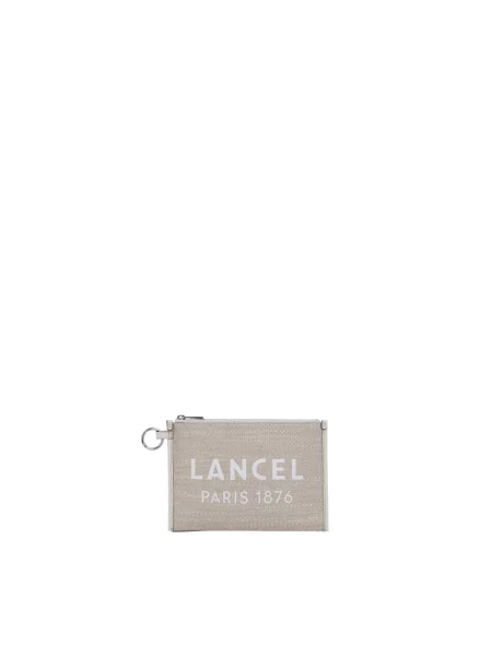 Portfel Lancel skórzany beżowy