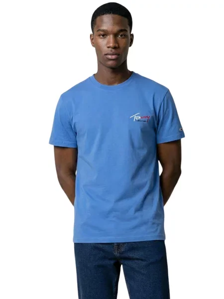 Majica Tommy Hilfiger Jeans kratki rukavi plava