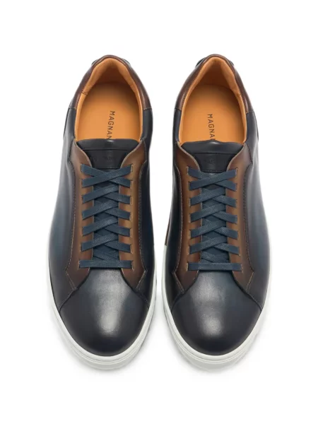Sneakerși Magnanni din piele albastru